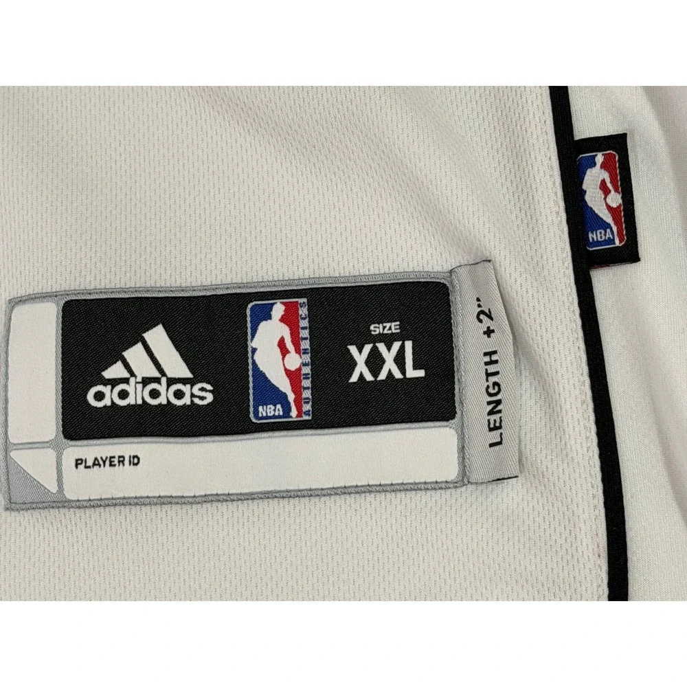 Adidas LeBron James Miami Heat NBA Jersey Mens 2XL‎ White  7679A 6